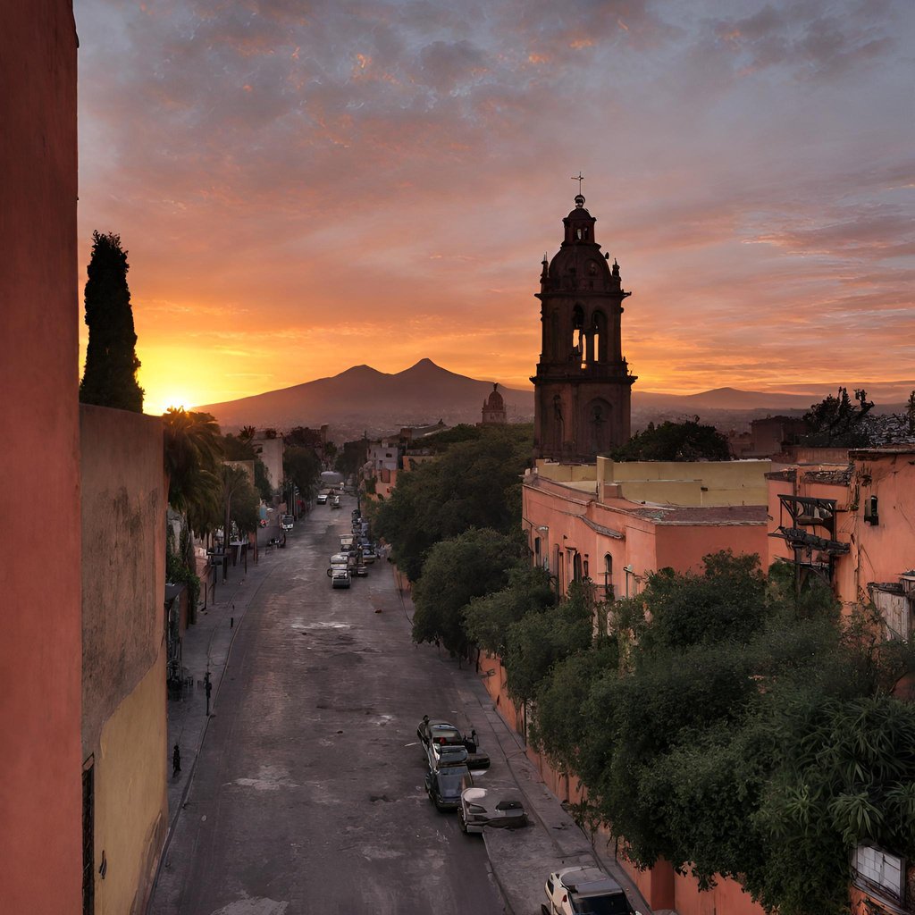 atardecer en ciudad de san luis potosi